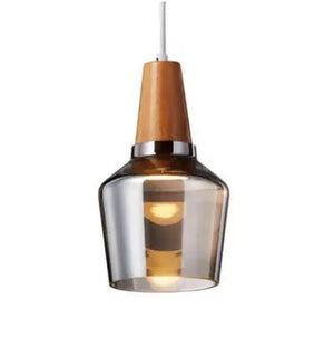 Suspension moderne verre et bois CONCEPTUM by BB'art