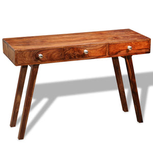 console avec 3 tiroirs 76 cm Bois massif