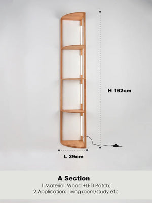 Lampadaire LED Nordic Glow d'angle avec les dimensions