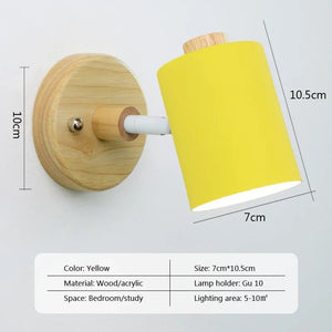 Applique murale Nordic Macaron jaune avec dimension
