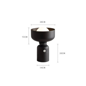 Lampe Spotlight Lamp – Lampe de Table Design Moderne en Métal Noir - Lampe à poser