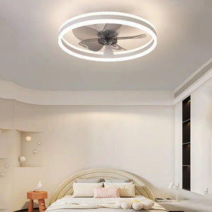 Plafonnier LED Ventilateur Intelligent "LumiStars" avec Télécommande - Élégance et Confort pour Chaque Pièce (220V)