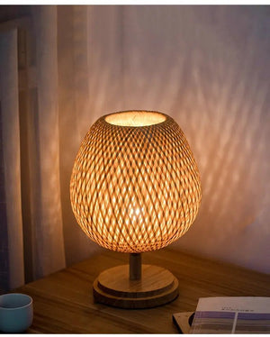Lampe à poser tressée en bambou CREA'rotin BB'art meuble & déco