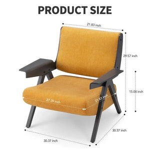 Fauteuil Retro Confort jaune dimensions