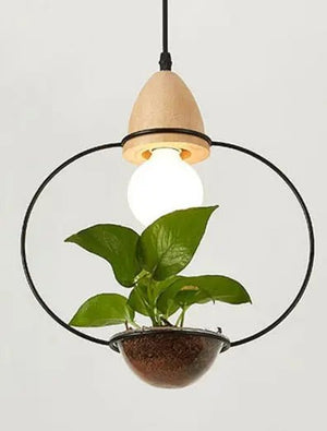 Lustre végétal moderne et simple - Luminaires d'intérieur en fer BB'art meuble & déco