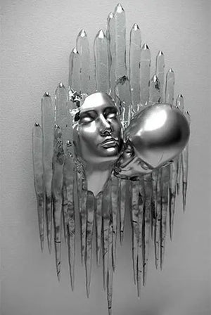 Toile Peinture "Statue en métal" : aux Effets Visuels Exceptionnels - modèle 1 BB'art meuble & déco