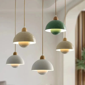 Suspension Bourgeon bois et métal au design scandinave