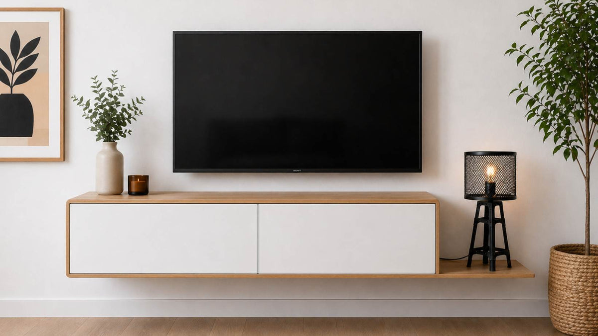 Produit du mois de juin : Meuble TV Melvik Suspendu — quand le coin TV devient déco - BB'art meuble & déco
