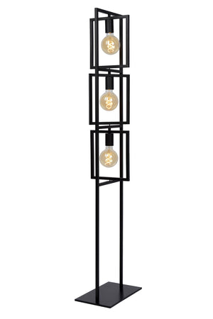 Lampadaire graphique noir 3 lumières Lucide