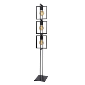 Lampadaire graphique noir 3 lumières Lucide