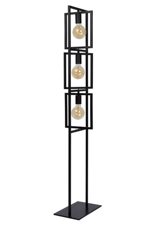 Lampadaire graphique noir 3 lumières Lucide
