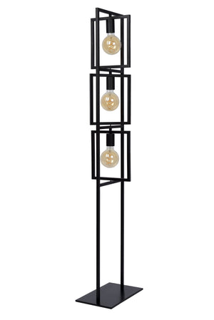 Lampadaire graphique noir 3 lumières Lucide
