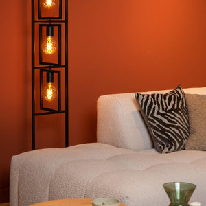 Lampadaire graphique noir 3 lumières Lucide