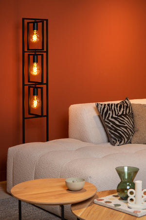 Lampadaire graphique noir 3 lumières Lucide