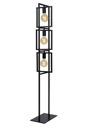 Lampadaire graphique noir 3 lumières Lucide