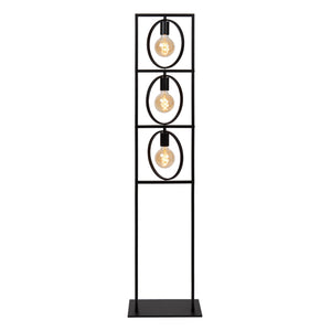 Lampadaire métal noir design contemporain Lucide