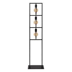 Lampadaire métal noir design contemporain Lucide