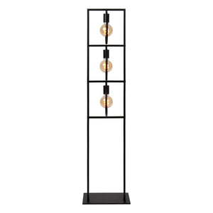 Lampadaire métal noir design contemporain Lucide