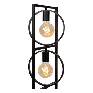 Lampadaire métal noir design contemporain Lucide