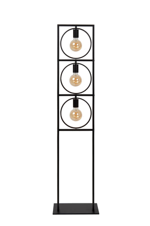 Lampadaire métal noir design contemporain Lucide
