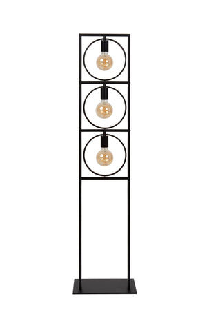 Lampadaire métal noir design contemporain Lucide