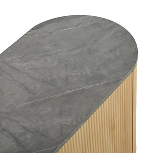 Meuble TV Vitrines 3D Compartimenté — MDF Gris - Meubles TV