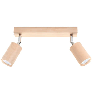 Plafonnier BERG en bois naturel – lumière orientable au style scandinave - Plafonniers