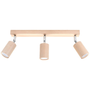 Plafonnier BERG en bois naturel – lumière orientable au style scandinave - Plafonniers