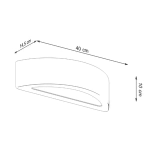 Applique Atena 40 cm Béton vue 4