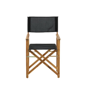 Lot de deux chaises Marion en acacia naturel et noir