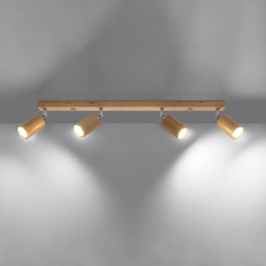 Plafonnier BERG en bois naturel – lumière orientable au style scandinave - Plafonniers
