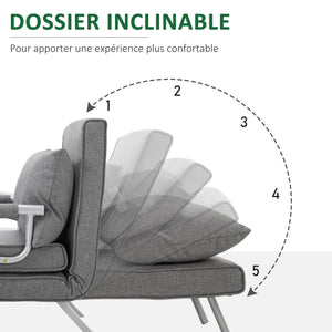 Fauteuil chauffeuse convertible 1 place, lit d'appoint - Fauteuil