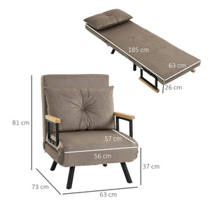 Fauteuil convertible 3 en 1, lit 1 place dossier 5 pos - Fauteuil