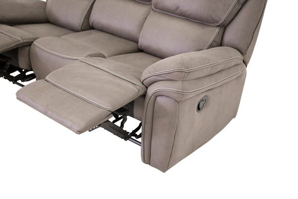 Canapé relax SARANDA 3 places – Microfibre gris, 206 cm