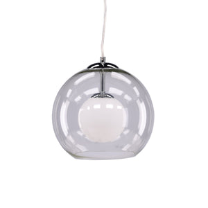 Vue principale de la suspension en verre transparent
