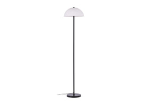 Vue principale de la lampe sur pied en fer et verre