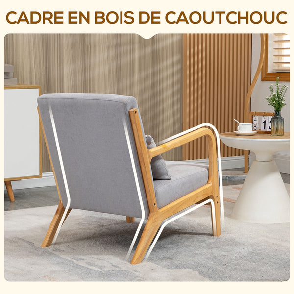 Fauteuil lounge 3 coussins, assise profonde cosy