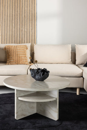 Table basse ronde Ålesund 85 cm en situation dans un intérieur