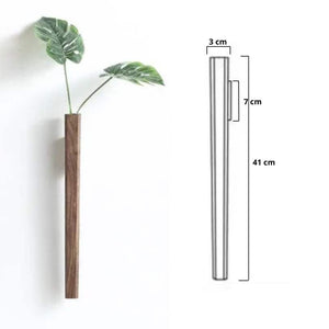 Vase mural en bois massif pour une décoration murale unique - Vase décoration murale