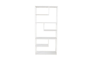 Meuble de rangement en métal blanc à six niveaux