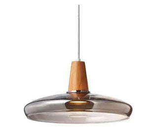 Suspension moderne verre et bois CONCEPTUM by BB'art