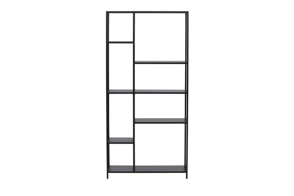 Étagère EL ALTO 164 cm – Acier thermolaqué noir, 6 tablettes
