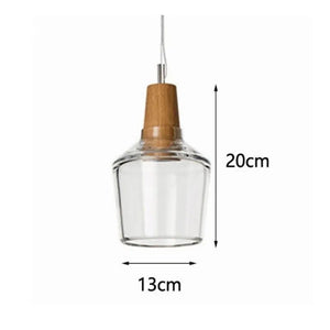 Suspension moderne verre et bois CONCEPTUM by BB'art