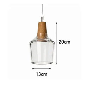 Suspension moderne verre et bois CONCEPTUM by BB'art