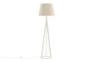 Lampadaire Kona bois et lin naturel