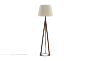 Lampadaire Kona bois et lin naturel