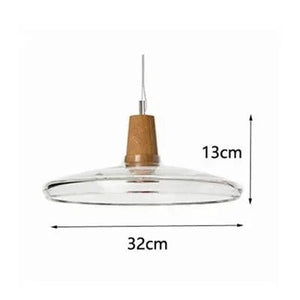 Suspension moderne verre et bois CONCEPTUM by BB'art