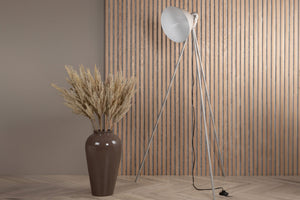 Lampadaire Tiv beige – lumière douce et design arrondi - Lampadaire