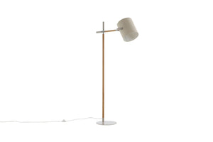 Lampadaire Dennis bois beige et lin naturel - 