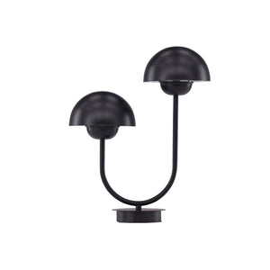 Lampe à poser Lyckorna à deux globes en métal noir
